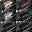 Universal Leather Car Armrest Box Pad (Black+Red Line) - 2