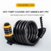 WEST BIKING YP0705061-0705062 Four-Digit Anti-Theft Bike Lock 1.2M - 5