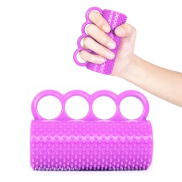 Purple Hemiplegia Finger Rehab Grip Ball for Adult Massage Training - 1