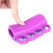 Purple Hemiplegia Finger Rehab Grip Ball for Adult Massage Training - 4