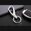 JOBON ZB-197 Car Keychain Double Ring Metal Waist Hanging (Nickel) - 3