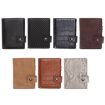 Dual Card RFID Anti-Theft Wallet in Crocodile Coffee Pattern - 2