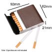 Red Magnetic Buckle Leather Cigarette Case for Men - 3