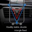 OATSBASF Silver Car Air Outlet Gravity Phone Holder Snap-On Bracket - 6