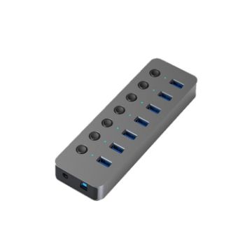 Blueendless 7-Port USB Splitter Aluminum Alloy QC Fast Charge Expander - 1