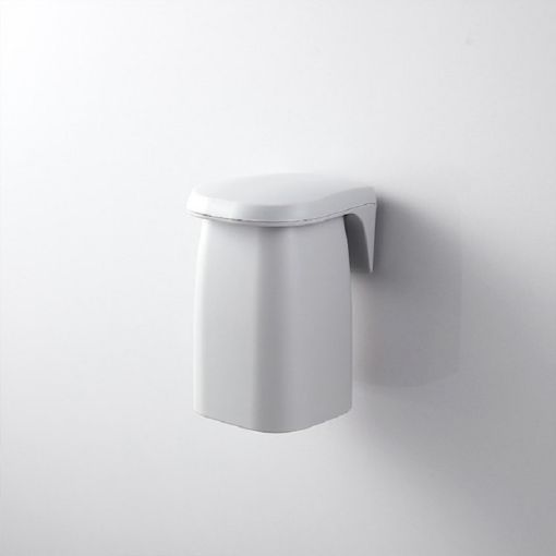 Wall-mounted Grey Magnetic Mouthwash Cup & Toothbrush Rack Set - 1
