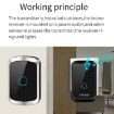 CACAZI A50 Wireless Music Doorbell, No Battery, EU Plug, Black - 2
