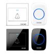 CACAZI H10 Wireless Doorbell, No Battery, UK Plug, Black - 2