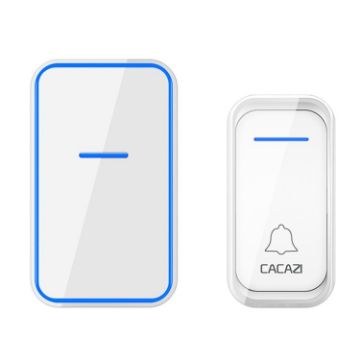 CACAZI Smart Wireless Doorbell Remote, UK Plug, White - 1