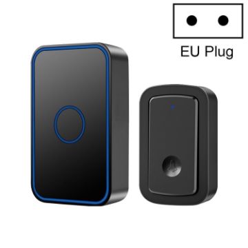 CACAZI A19 Wireless Music Doorbell, EU Plug, Black, No Battery - 1