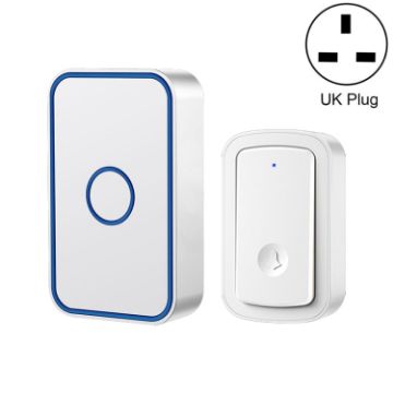 CACAZI A19 Wireless Music Doorbell 1 For 1, UK Plug, No Battery (White) - 1