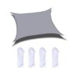 Waterproof Gray Outdoor Sunshade Sail Anti-UV Canopy 2m x 2.5m - 1
