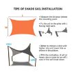 Waterproof Gray Outdoor Sunshade Sail Anti-UV Canopy 2m x 2.5m - 3