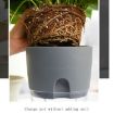 Double-Layer Auto-Absorb Flowerpot, A703 8.2cm - White Transparent Basin - 4