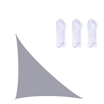 Triangle Grey Sunshade Sail, Waterproof & Anti-UV, 3x3x4.3m - 1
