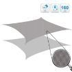 Red Triangle Outdoor Sunshade Sail, Waterproof & Anti-UV, 4x4x5.7m - 5