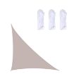 Khaki Triangle Sunshade Sail, Waterproof Anti-UV 3x4x5m Canopy - 1