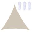 Beige Triangle Sunshade Sail, Waterproof Anti-UV, 2.4m x 2.4m x 2.4m - 1