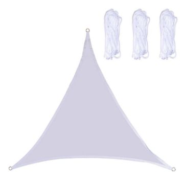 Triangle Outdoor Sunshade Sail Canopy, 2.4m Waterproof, Anti-UV White - 1