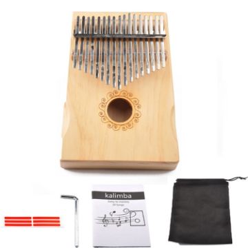 Beginner 17-Tone Wooden Kalimba Thumb Piano Kit - 1