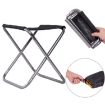 Portable Red Camping Chair - Folding 7075 Aluminum Stool, 24.5x22.5x27cm - 5