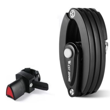 WEST BIKING Portable Folding Anti-Theft Bicycle Chain Code Lock - 1