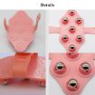 Seven-ball Meridian Brush Roller Massager, Pink, Lymphatic Dredging - 4