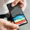 Carbon Fiber Metal Card Holder RFID Anti-Theft Ultra-Thin (Black) - 6