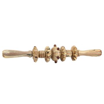 Wooden Leg & Abdominal Roller Massager with 358 Wheels - 1