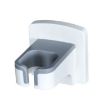 Wall-Mounted White Bathroom Hair Dryer Storage Rack Shelf - 1