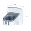 Wall-Mounted White Bathroom Hair Dryer Storage Rack Shelf - 2