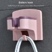 Wall-Mounted White Bathroom Hair Dryer Storage Rack Shelf - 5