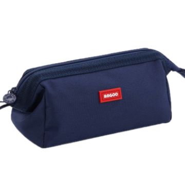 ANGOO Navy Large-Capacity Simple Boat Shape Pencil Case - 1