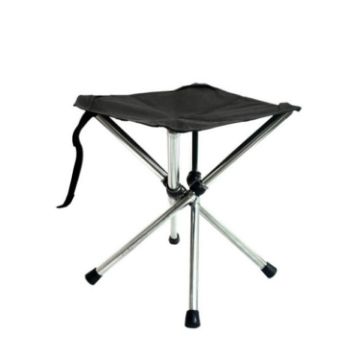 Retractable Stainless Steel Stool for Camping, Beach & Fishing, S - 1