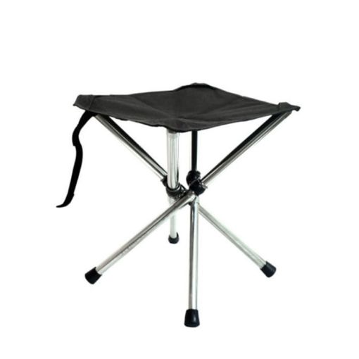 Retractable Stainless Steel Stool for Camping, Beach & Fishing, S - 1