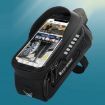 WEST BIKING Black Bicycle Hard Shell Front Beam Phone Bag - 2