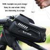 WEST BIKING Black Bicycle Hard Shell Front Beam Phone Bag - 4