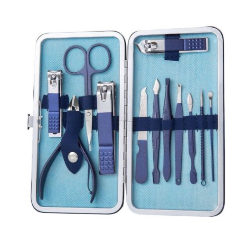12 Pc Stainless Steel Nail Clipper & Manicure Tool Set - 1