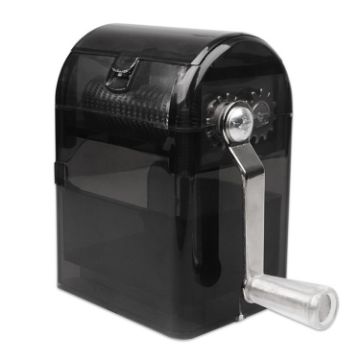 MYQ-053 Hand-cranked Cigarette Grinder with Plastic Drawer (Black) - 1