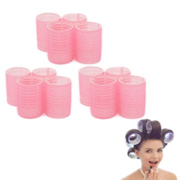 Self-Adhesive Curling Iron Hair Core Set, 12 PCS, 63x48mm Size - 1