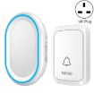 CACAZI A80 Wireless Music Doorbell, UK Plug, Battery-Free (White) - 1
