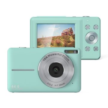 DC403L-AF Green 2.4" 16X Zoom HD Mini Children Camera AU Plug - 1
