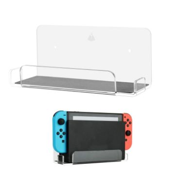 Nintendo Switch Console Wall Bracket & Accessories Rack (Clear) - 1