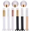 6 PCS Nasal Brush Set for Blackhead Removal, Flower Head White Gold - 2
