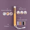 6 PCS Nasal Brush Set for Blackhead Removal, Flower Head White Gold - 4