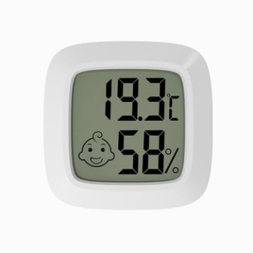 Baby Room Temperature & Humidity Meter - White - 1