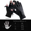 Warm Touch Screen Fingerless Riding Gloves, Size L (Black) - 3