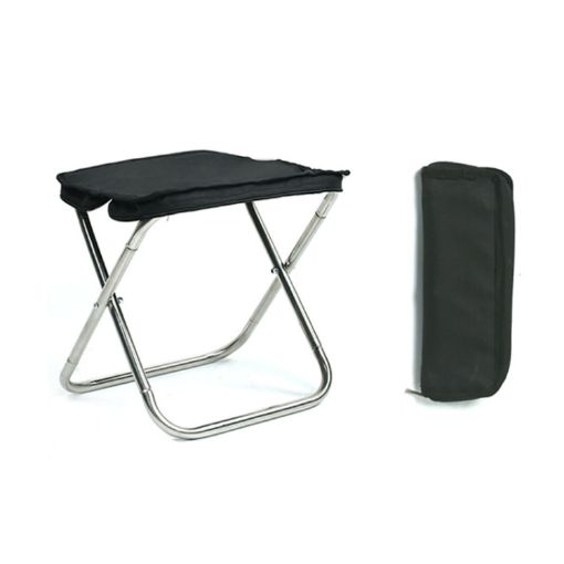 Portable Folding Fishing Stool Handbag - Outdoor (Black) - 1