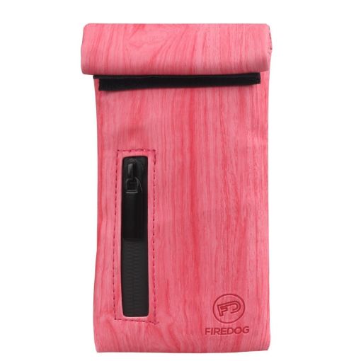 FIREDOG CL-104 Pink Mini Smoke Zipper Anti-Clad Tobacco Bag - 1