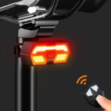 WEST BIKING Bicycle Tail Light & Horn Remote Control (Black) - 1